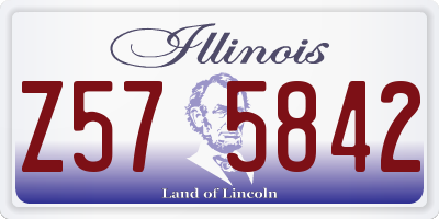 IL license plate Z575842