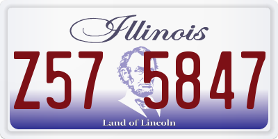 IL license plate Z575847