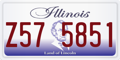 IL license plate Z575851
