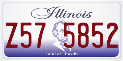 IL license plate Z575852