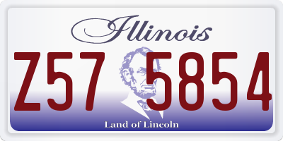IL license plate Z575854