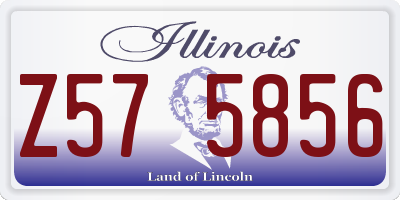 IL license plate Z575856