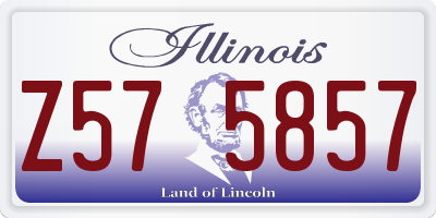 IL license plate Z575857