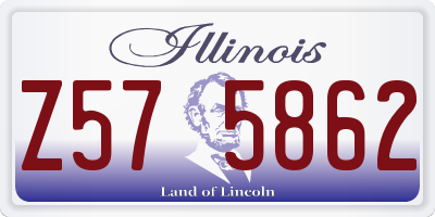 IL license plate Z575862