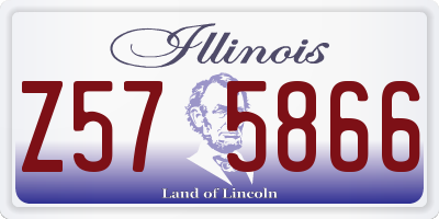 IL license plate Z575866