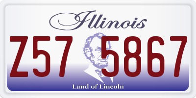 IL license plate Z575867