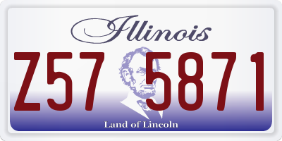 IL license plate Z575871