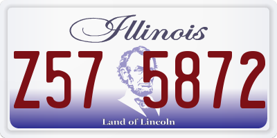 IL license plate Z575872
