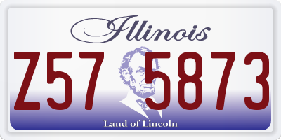 IL license plate Z575873