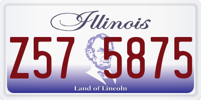 IL license plate Z575875