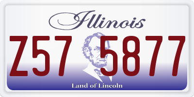 IL license plate Z575877