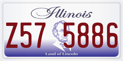 IL license plate Z575886