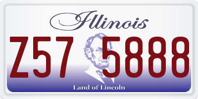 IL license plate Z575888
