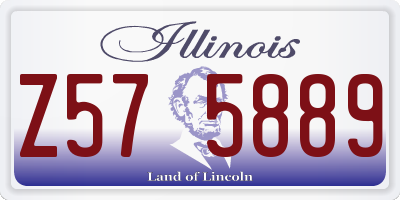 IL license plate Z575889