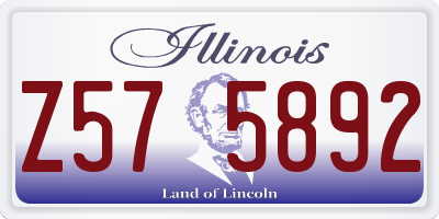 IL license plate Z575892