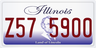 IL license plate Z575900