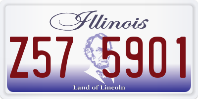 IL license plate Z575901