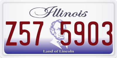 IL license plate Z575903