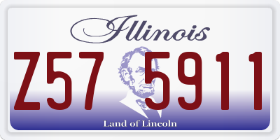 IL license plate Z575911