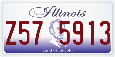 IL license plate Z575913