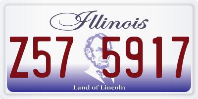 IL license plate Z575917