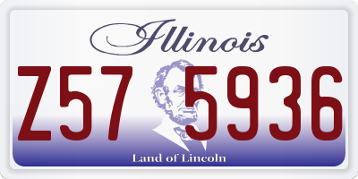IL license plate Z575936