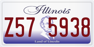 IL license plate Z575938