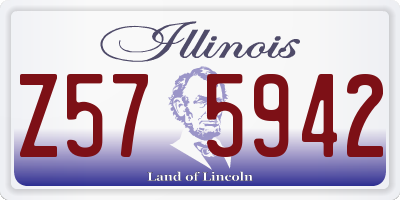 IL license plate Z575942