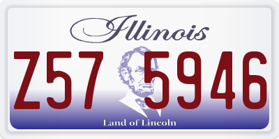 IL license plate Z575946