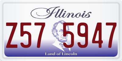IL license plate Z575947