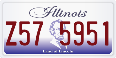IL license plate Z575951