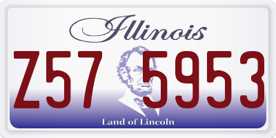 IL license plate Z575953