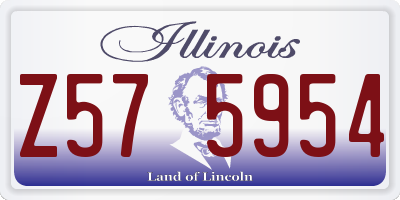 IL license plate Z575954