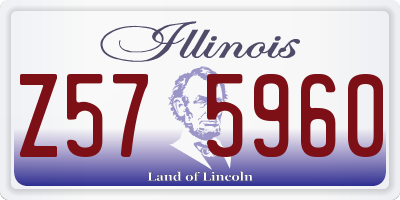 IL license plate Z575960