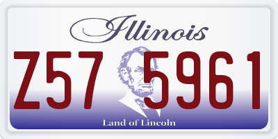 IL license plate Z575961