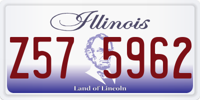 IL license plate Z575962