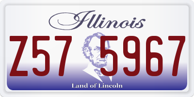 IL license plate Z575967