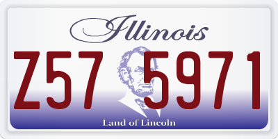 IL license plate Z575971