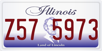 IL license plate Z575973