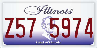 IL license plate Z575974