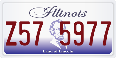 IL license plate Z575977