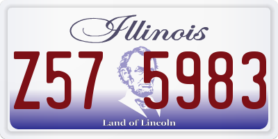 IL license plate Z575983