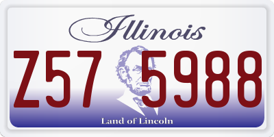 IL license plate Z575988