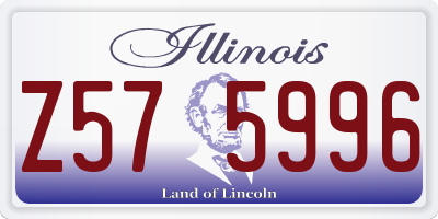 IL license plate Z575996