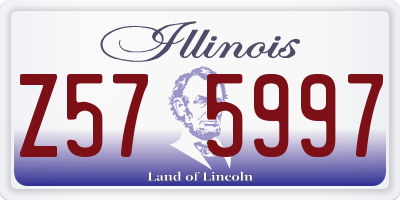 IL license plate Z575997