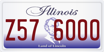 IL license plate Z576000