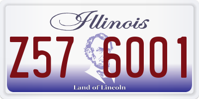 IL license plate Z576001