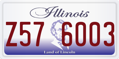IL license plate Z576003