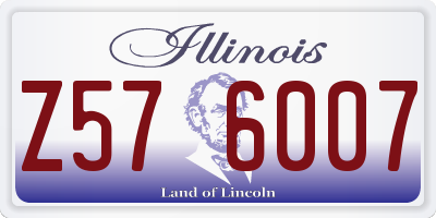 IL license plate Z576007