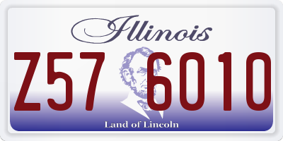 IL license plate Z576010